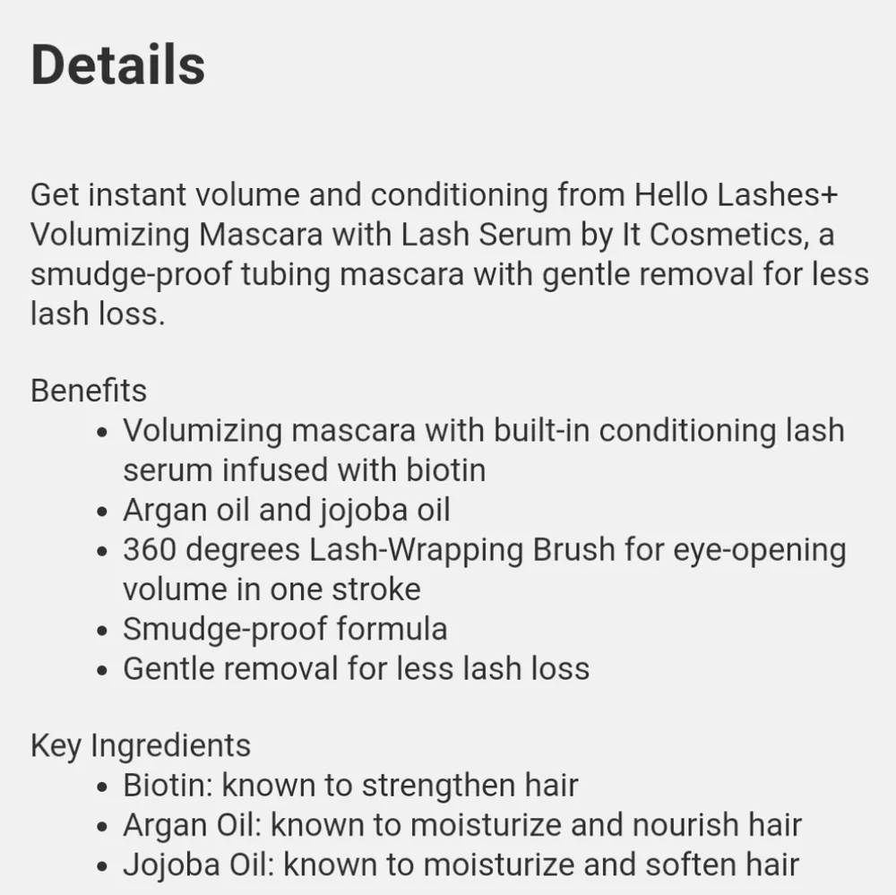 IT COSMETICS HELLO LASHES+VOLUMIZING MASCARA+SERUM
